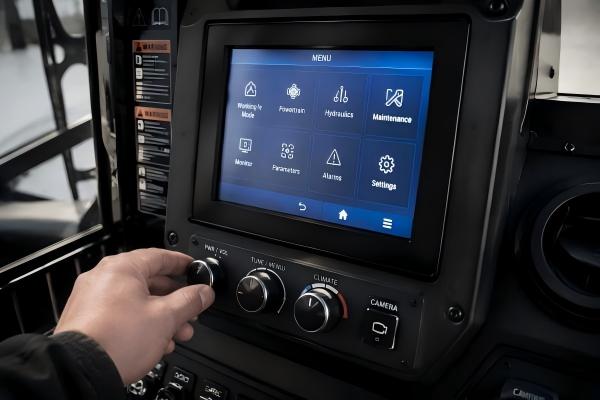 What devices use a touch screen with physical buttons